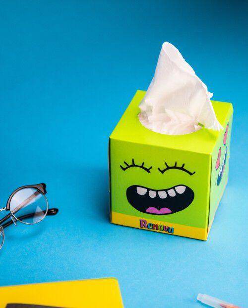 Mouchoirs en Boite Kids "Green Creature"