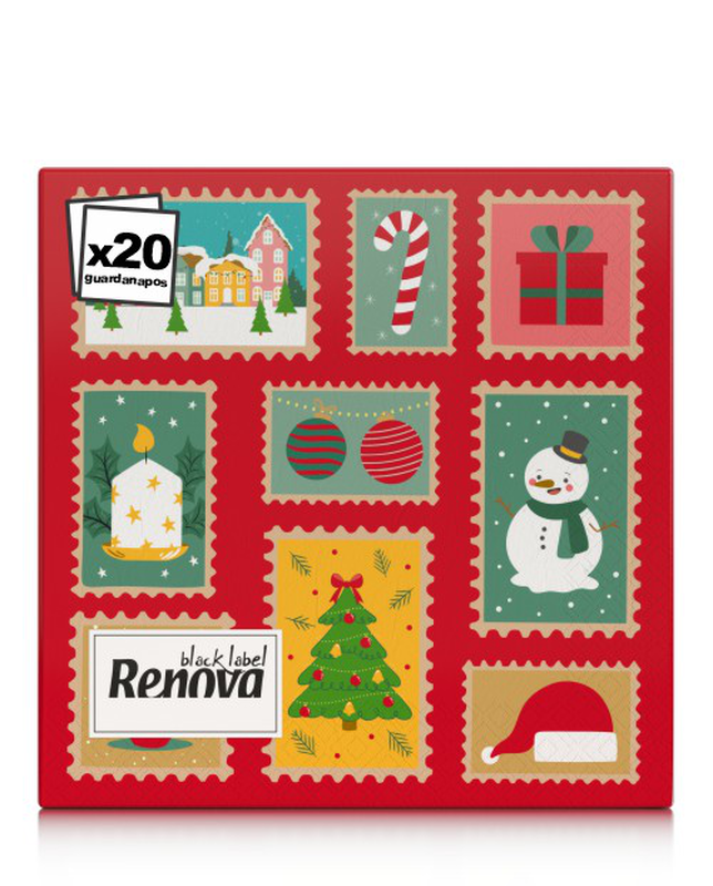 Guardanapos Selos de Natal Guardanapos Selos de Natal