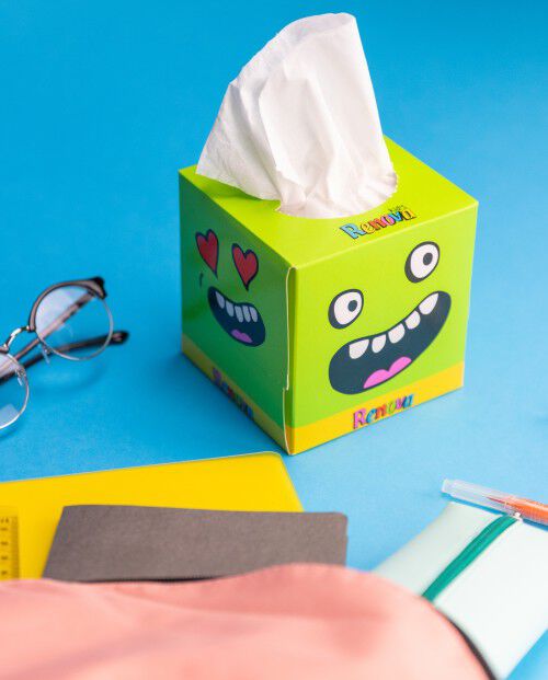 Mouchoirs en Boite Kids "Green Creature"