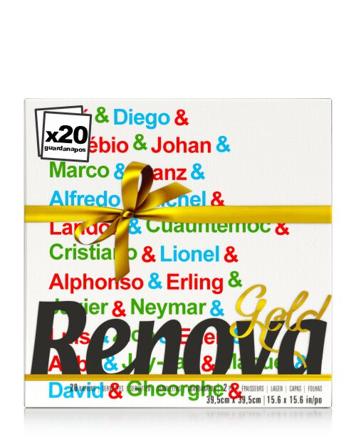 Gold Players' Names Paper Napkins