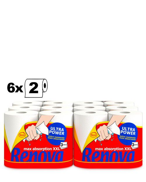 Rolos de Cozinha Max Absorption XXL Ultra Power 12R