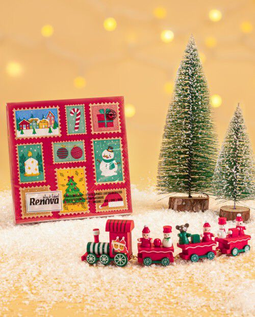 Serviettes Timbres de No&euml;l