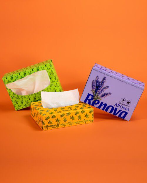 Bundle Pack Renova Cannabis Sativa Facial Tissues
