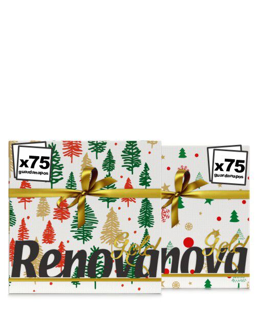 Pack Serviettes No&euml;l Gold Maxi Sapins de No&euml;l