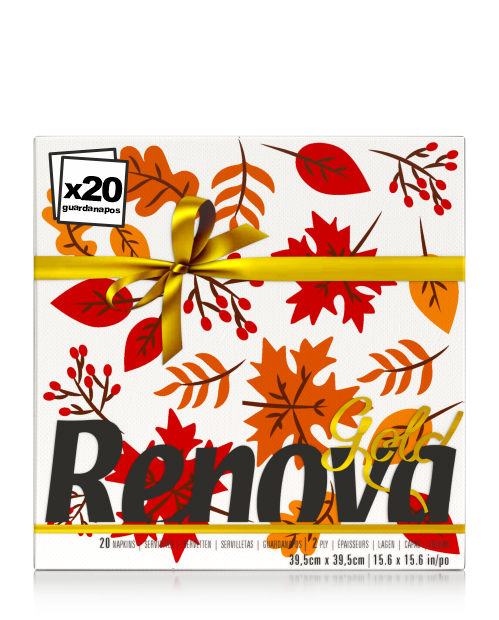 Serviettes Gold Feuilles d'Automne