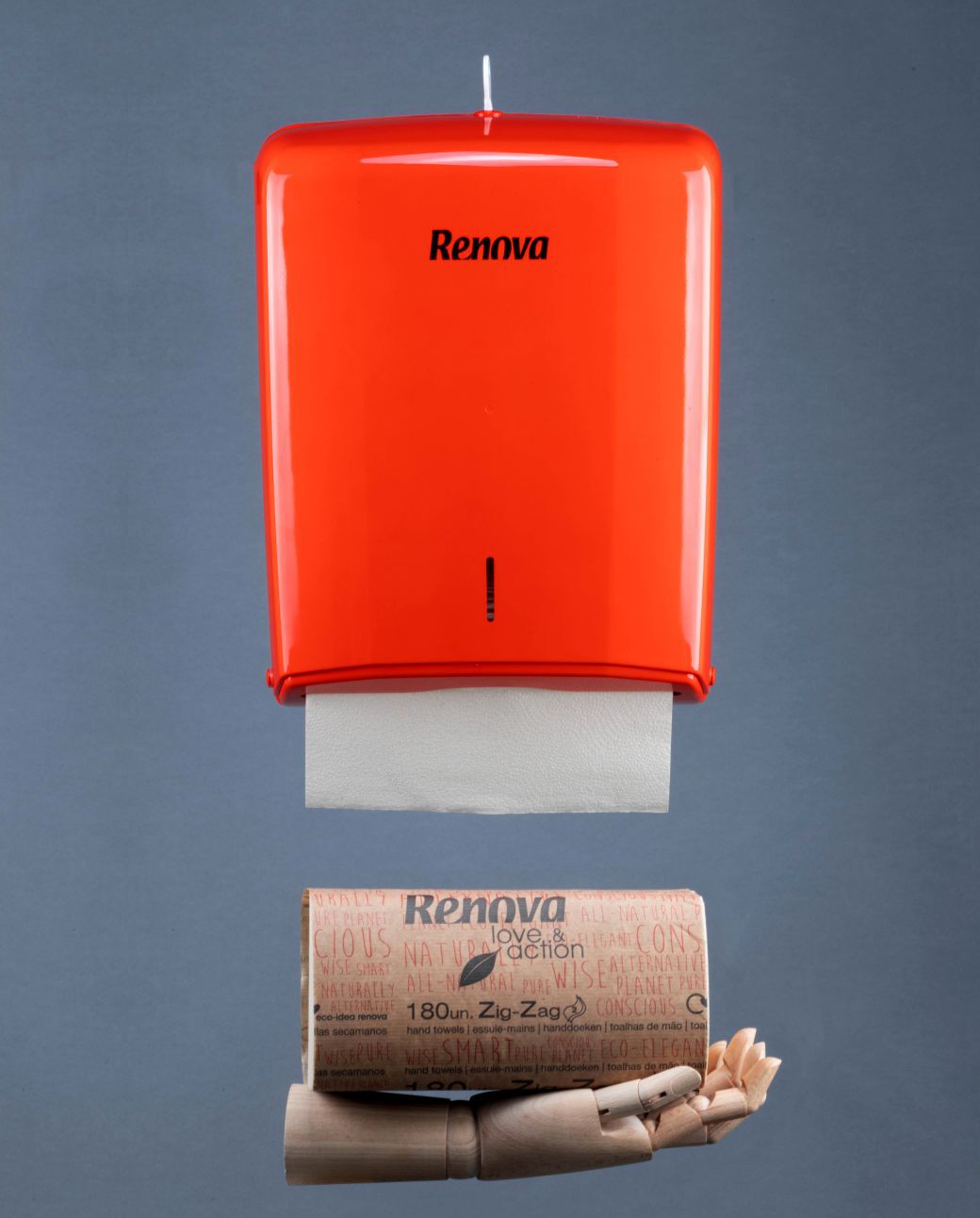 Distributeur pour les essuie-mains Rouge