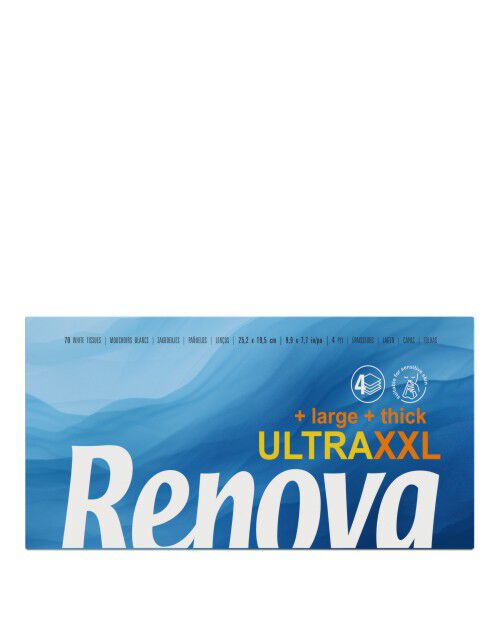 Facial Tissues ULTRA XXL | Box of 70 4-Ply Tissues