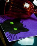 Black Cat Paper Napkins Black Cat Paper Napkins