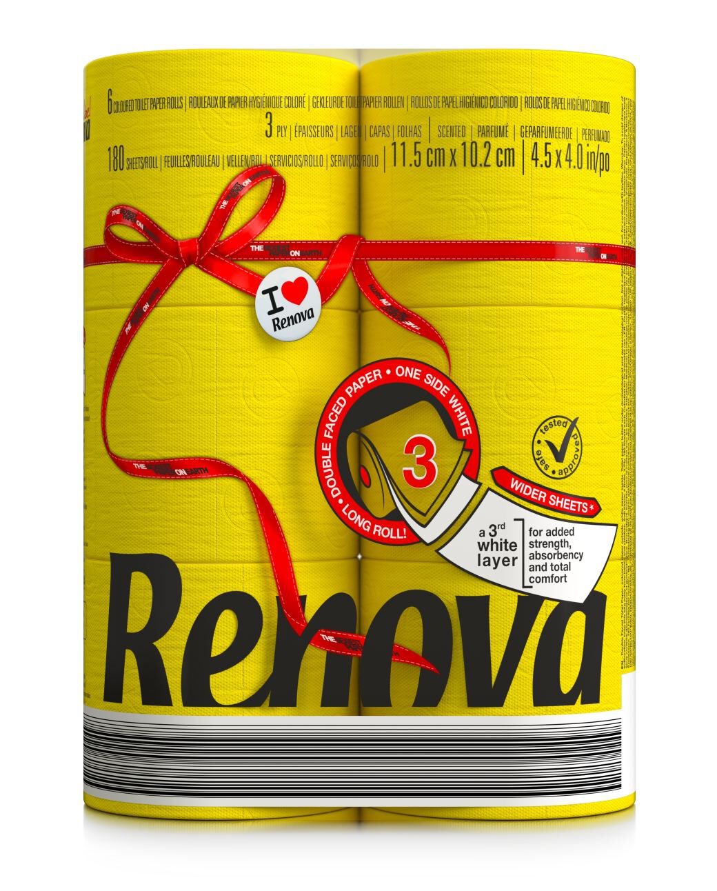 Double Faced Yellow Toilet Paper 6R