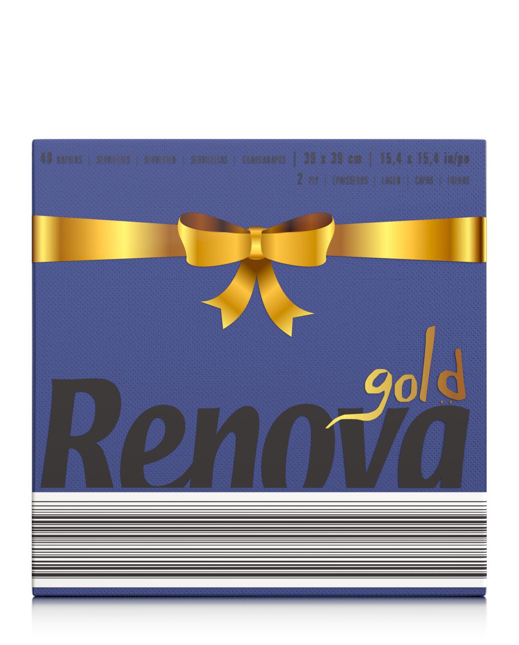 Serviettes Gold Bleu