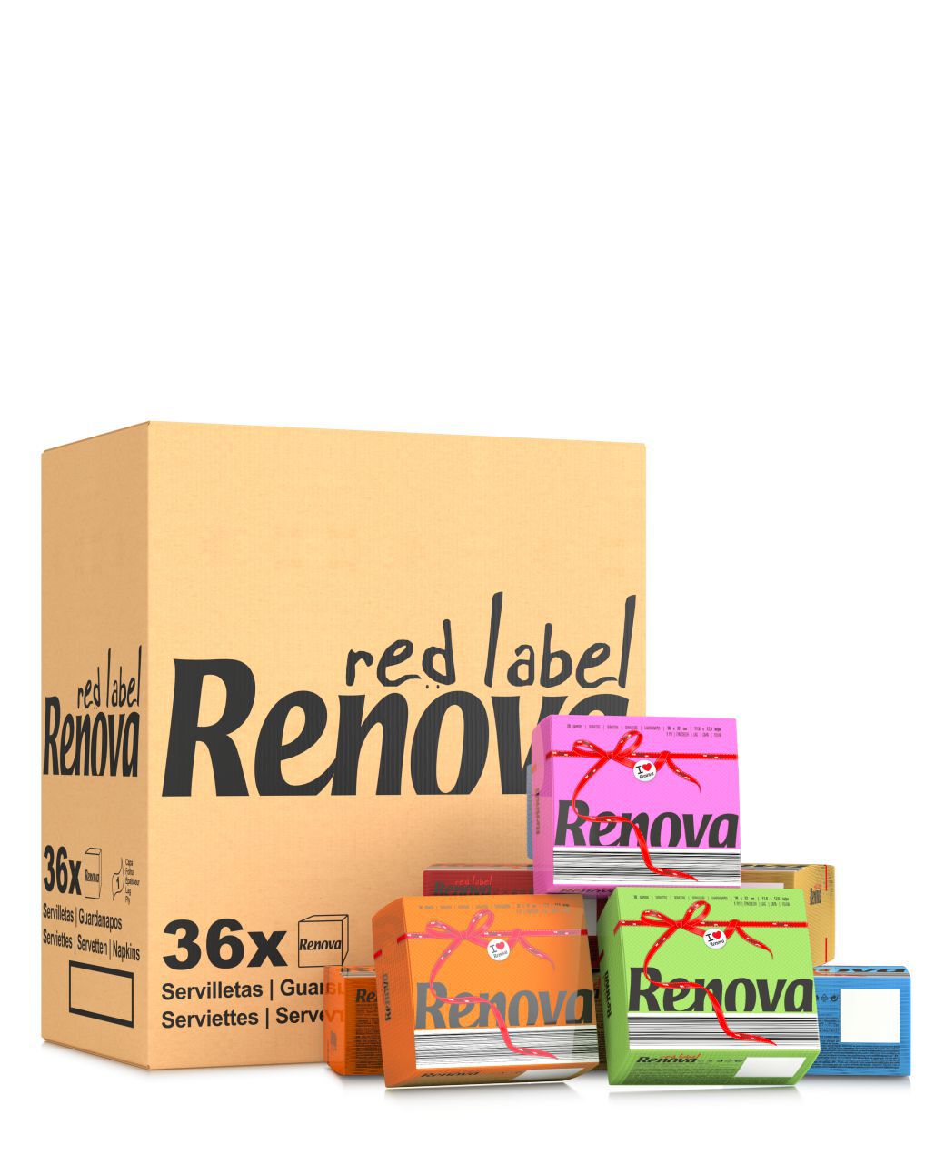 Guardanapos coloridos Renova x36
