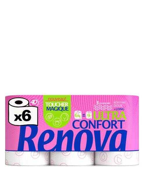 Papel Higi&eacute;nico Toucher Magique Ultra Confort 6R