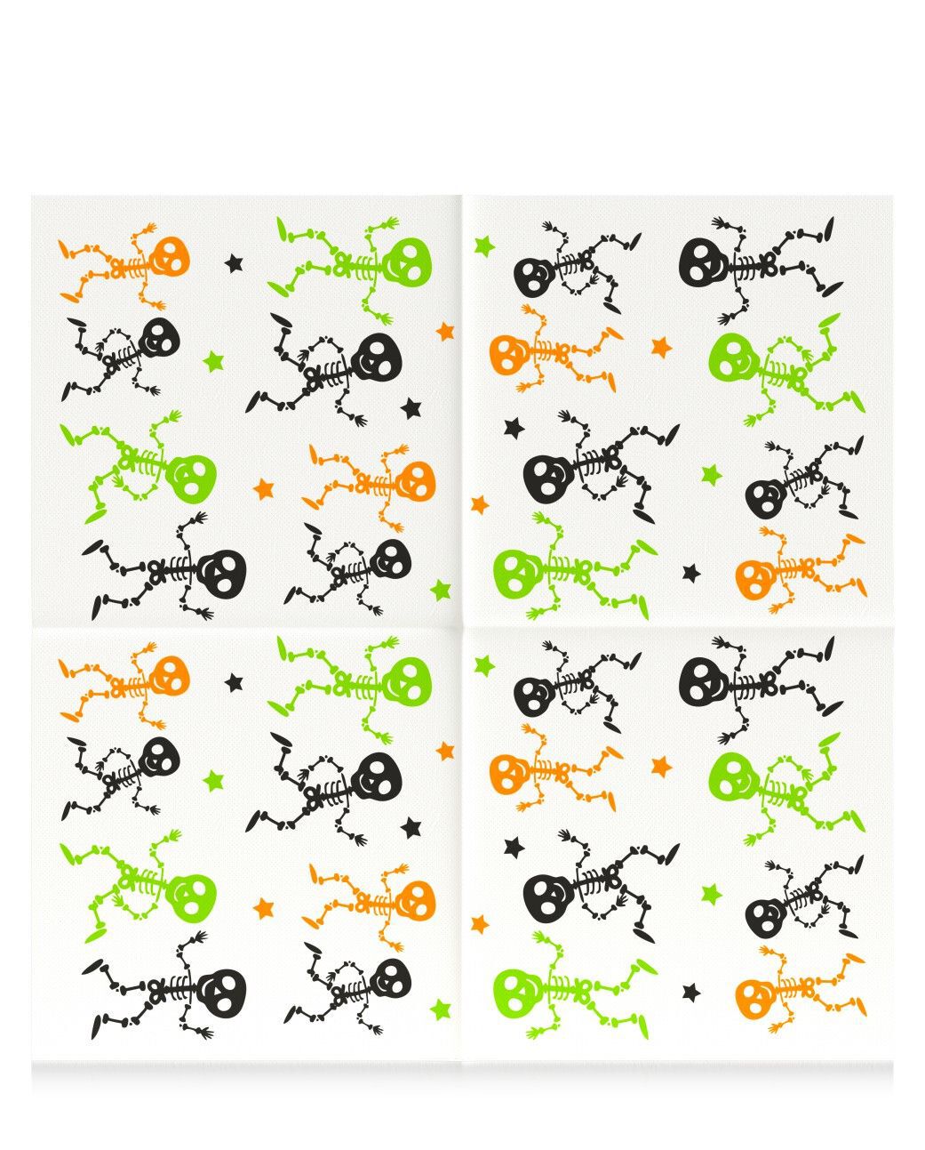 Serviettes Gold Skeleton