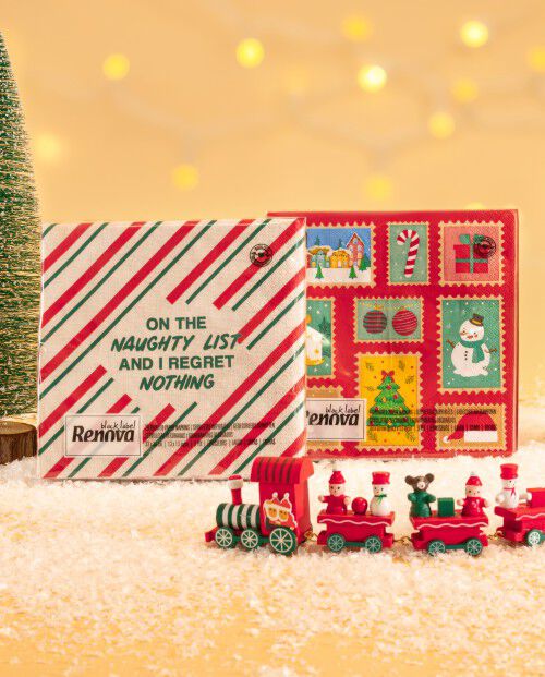 Serviettes Timbres de No&euml;l