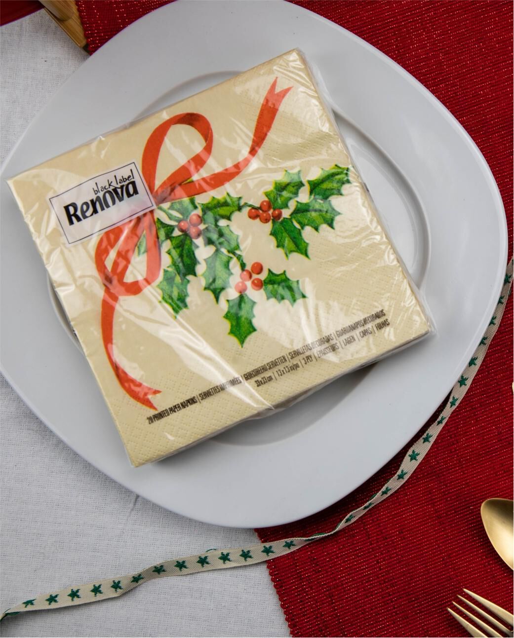 Serviettes Ruban de No&euml;l