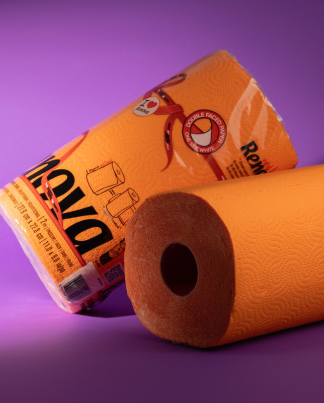 RENOVA | Orange Paper Towels 1 Roll | Paper Towels RENOVA | Orange Paper Towels 1 Roll | Paper Towels