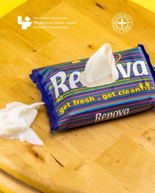 Refill Moist Toilet Paper 40 un x12