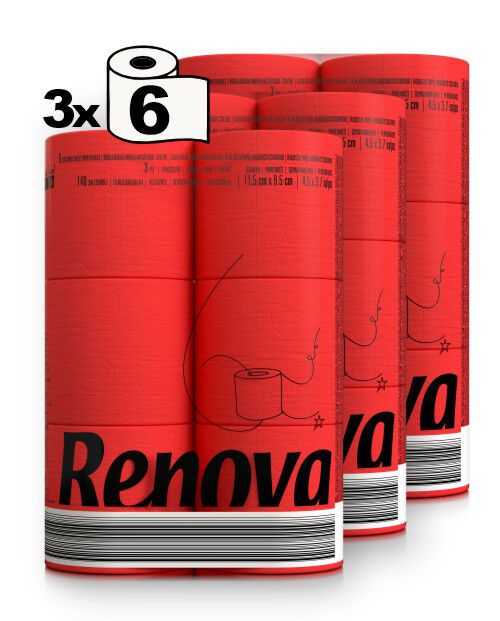 Papier toilette Rouge 18R
