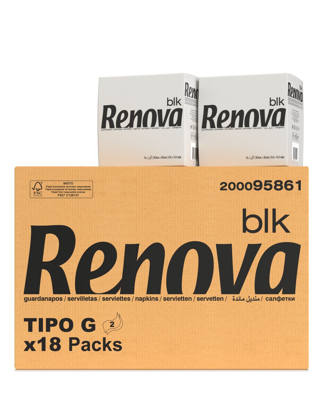 BLK G18 Napkins 18x75