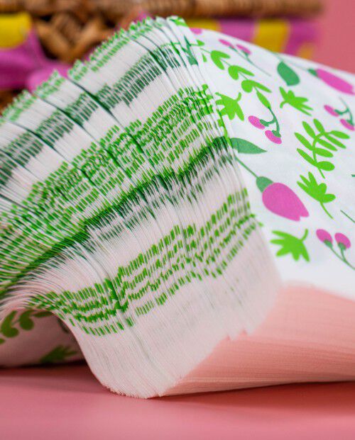 Gold Maxi Pink Tulip Table Napkins