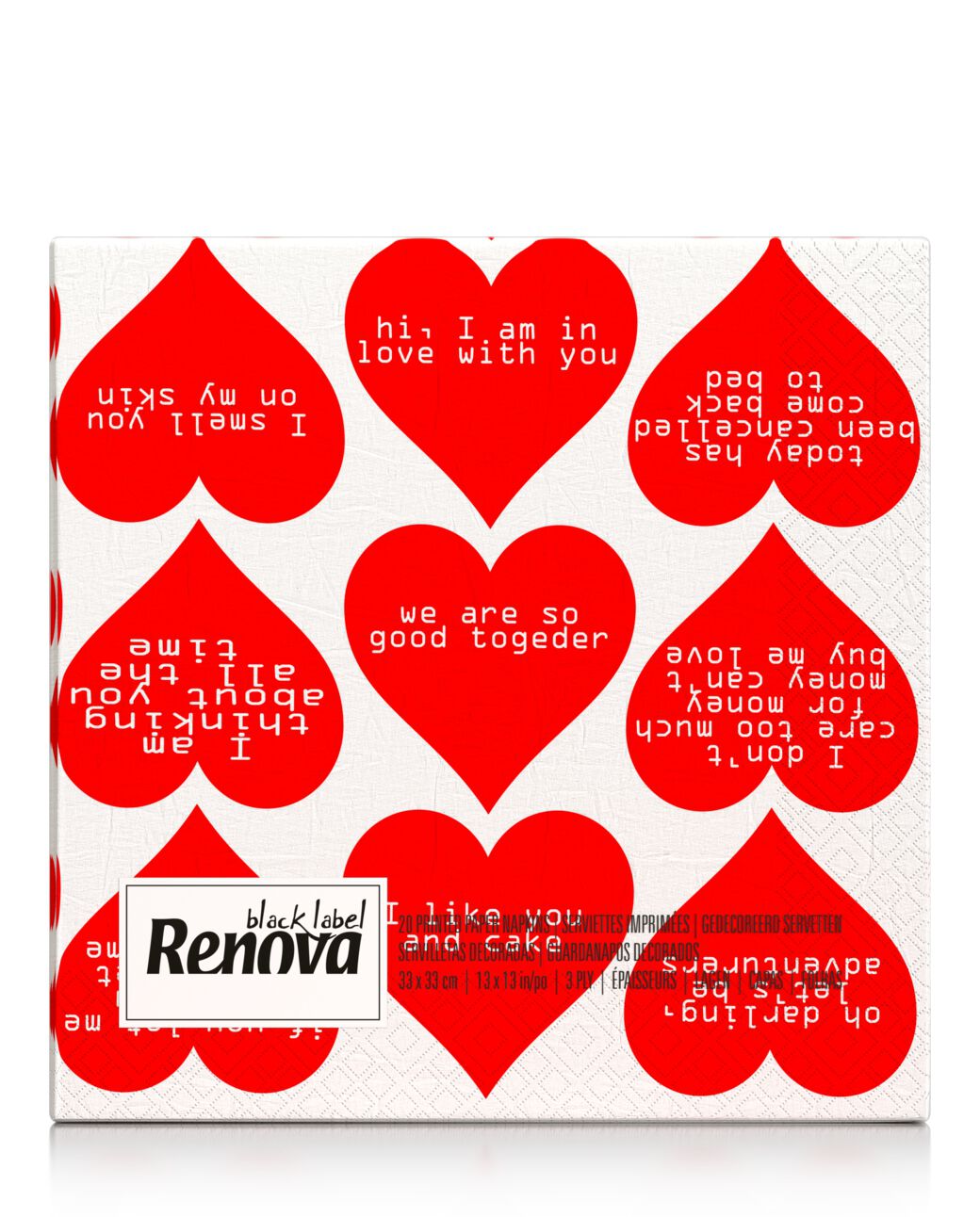 Guardanapos Cora&ccedil;&otilde;es Vermelhos