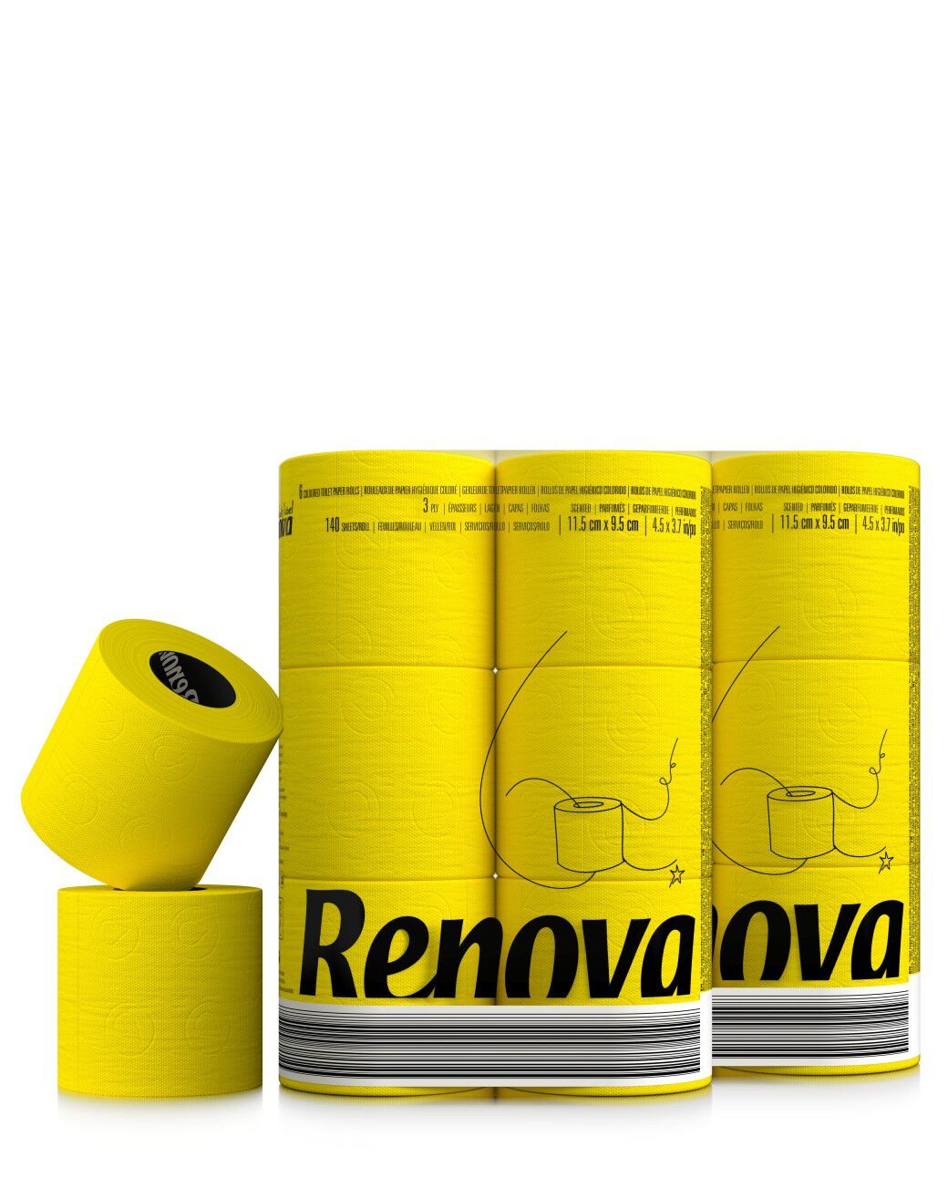 Papel Higi&eacute;nico Amarelo 6x24