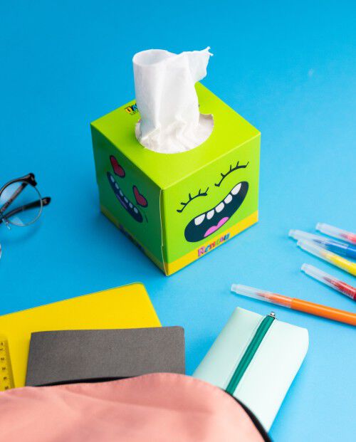 Mouchoirs en Boite Kids "Green Creature"