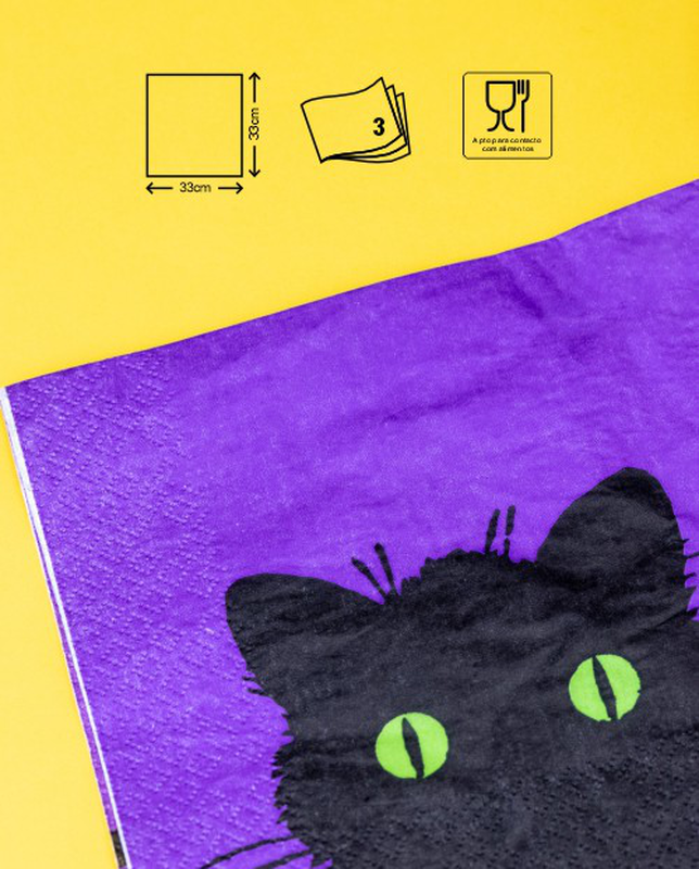 Black Cat Paper Napkins Black Cat Paper Napkins