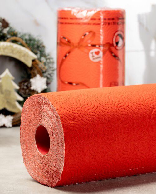 Red Paper Towels 1 Roll