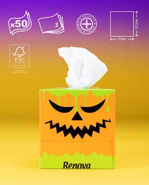 Facial Tissues "Angry Pumpkins"