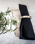 Gold Black Table Napkins x30 Gold Black Table Napkins x30