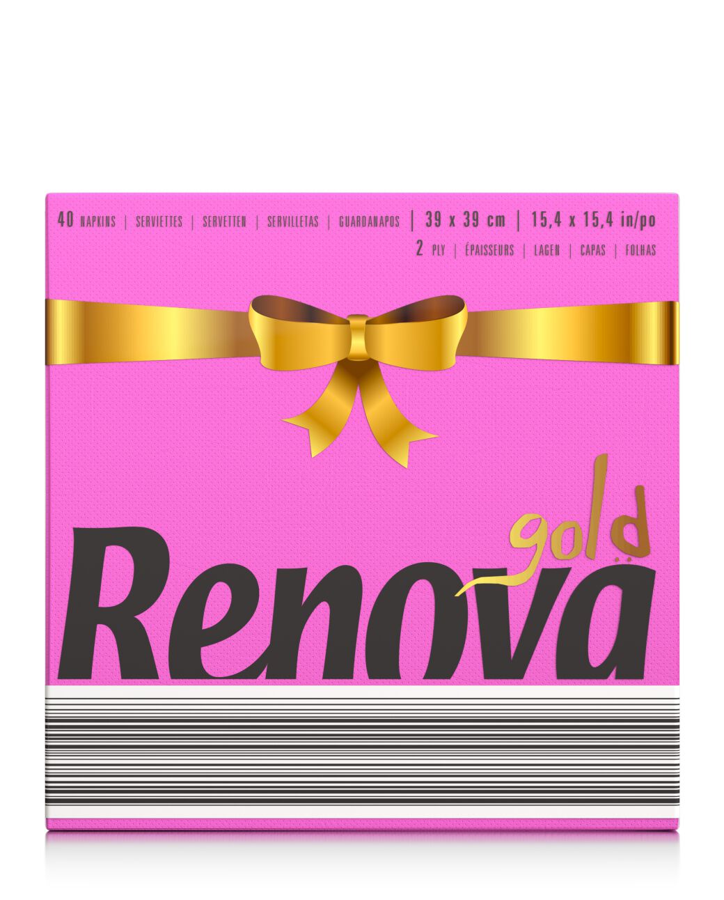 Serviettes Gold Fucsia