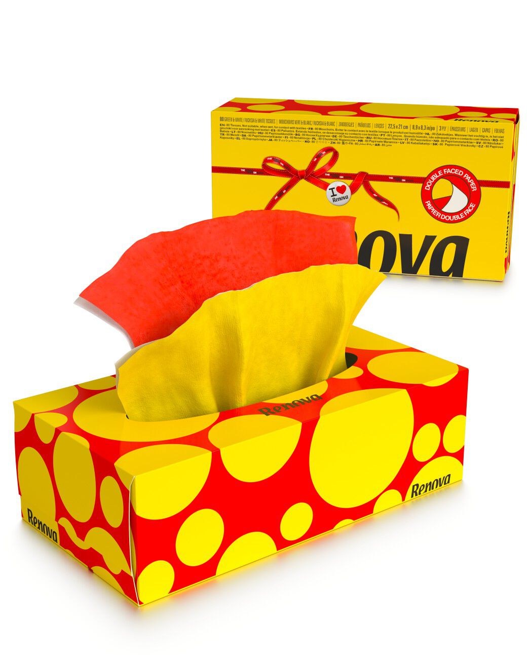 Red & Yellow Facial Tissues
