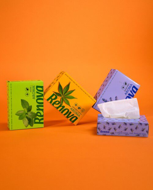 Bundle Pack Renova Cannabis Sativa Facial Tissues