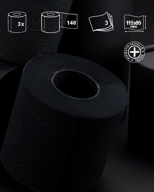 Papel Higi&eacute;nico Preto Gift Pack