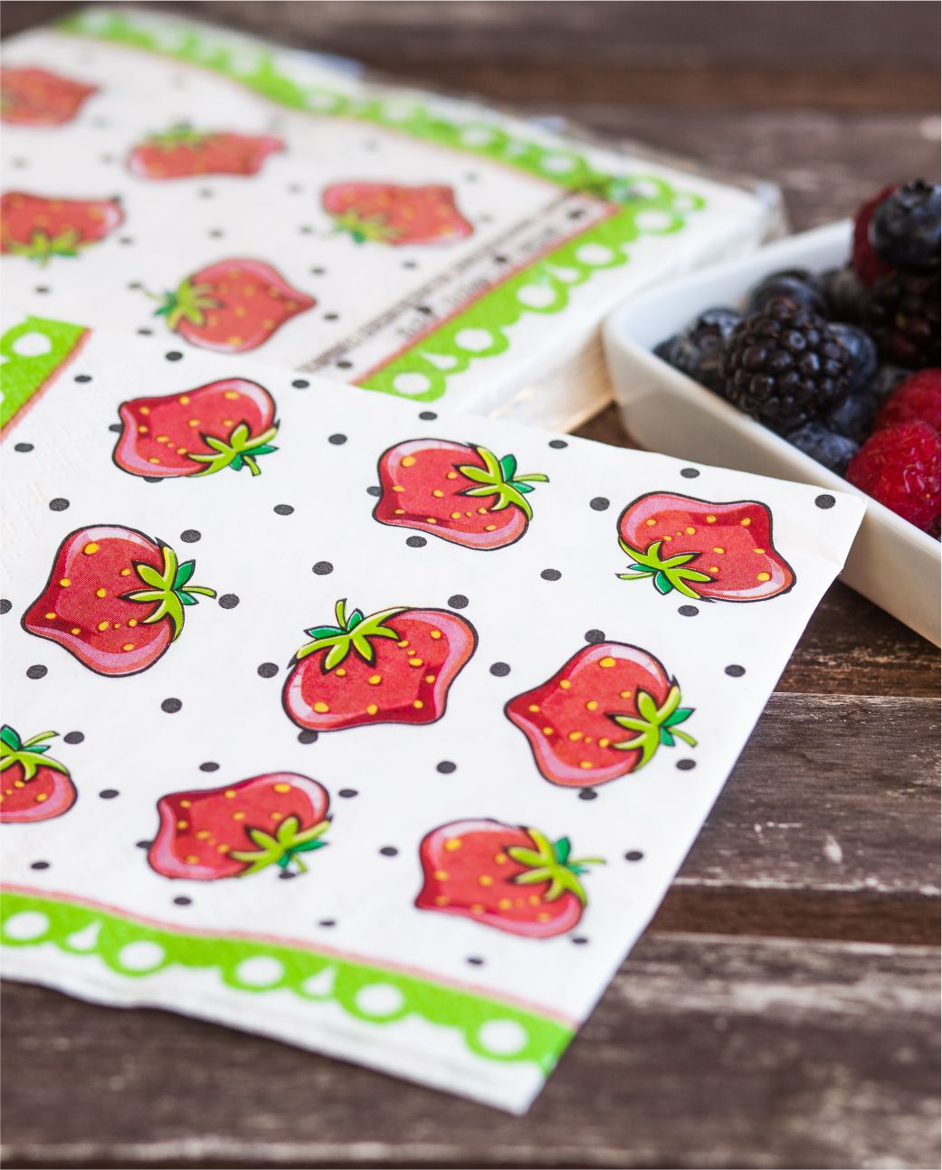 Strawberries Paper Napkins