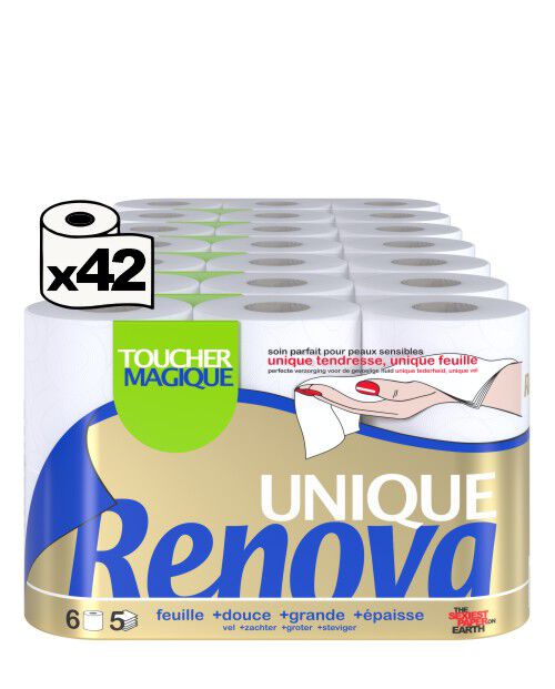 Toucher Magique Unique Toilet Paper | 5-Ply | 42-Rolls