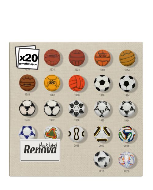 World Cup Balls Paper Napkins