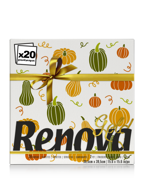 Serviettes Gold Pumpkin Joy