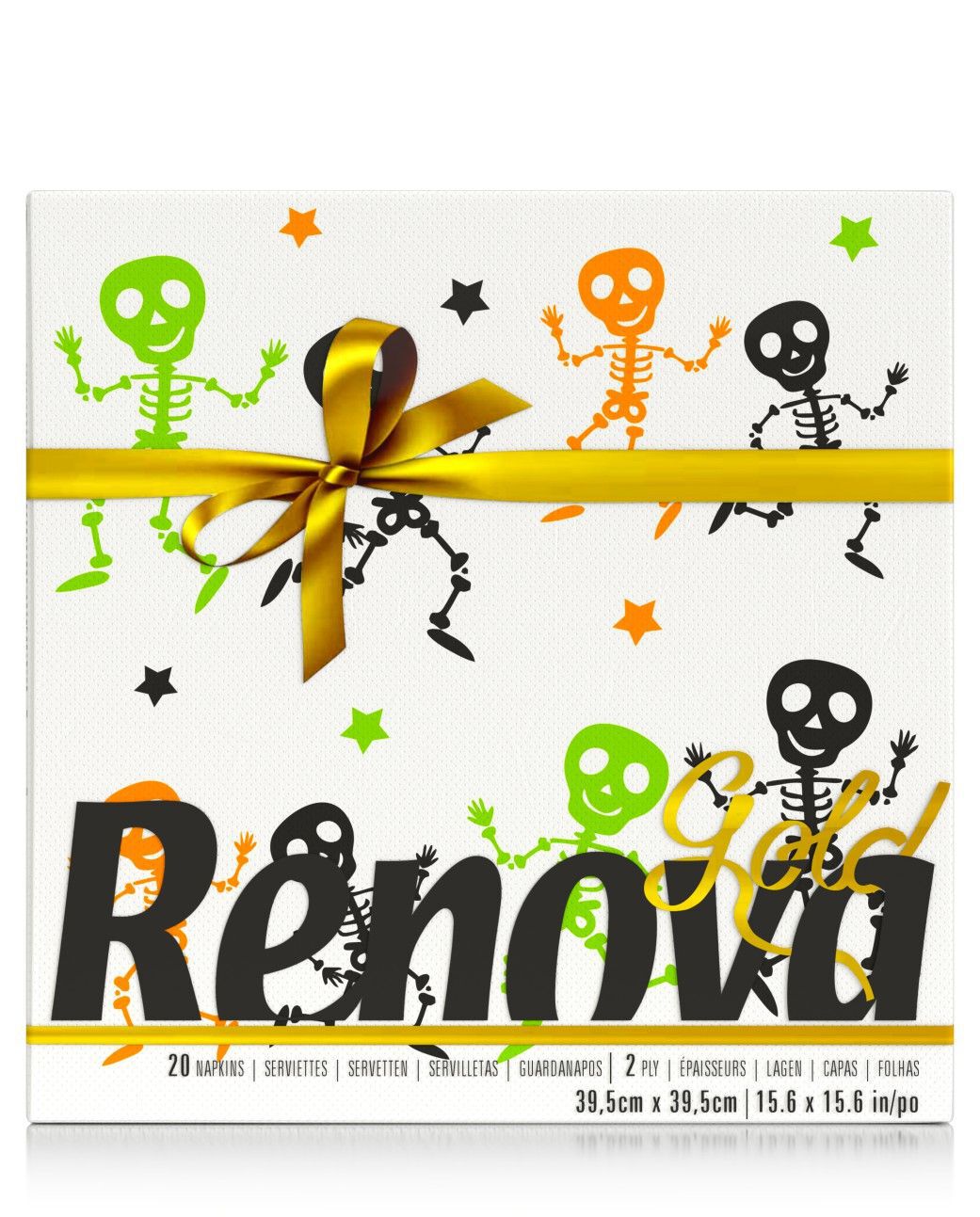 Serviettes Gold Skeleton