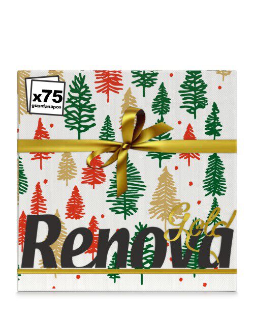 Servilletas Gold Maxi &Aacute;rboles de Navidad