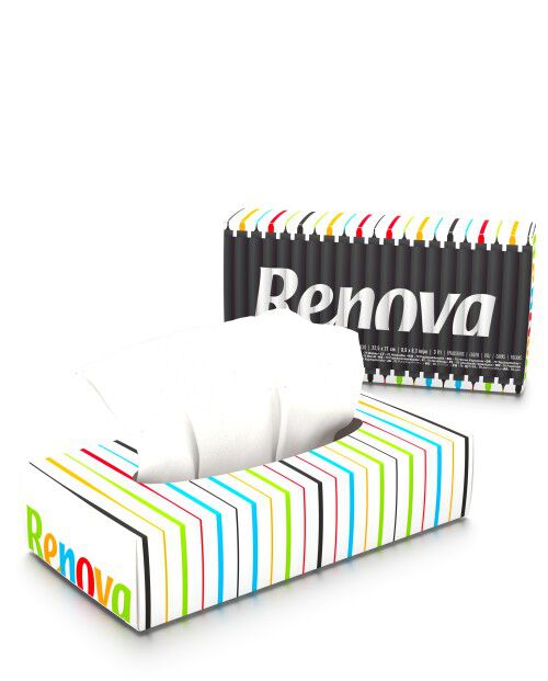 "Brush Pens" Facial Tissues