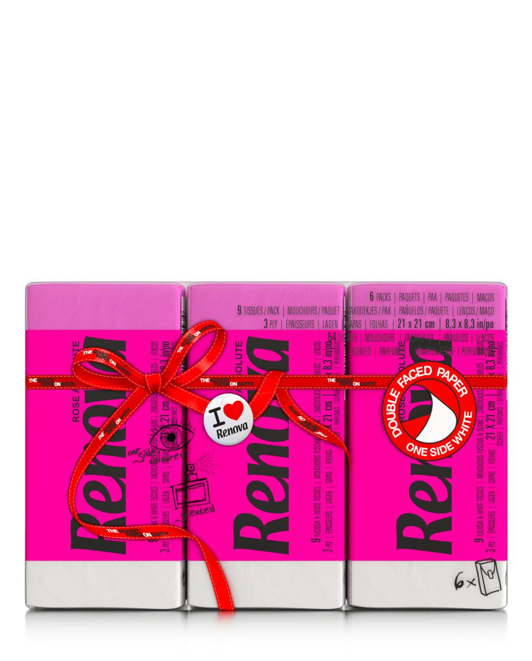 Mouchoirs Fucsia Parfum Roses