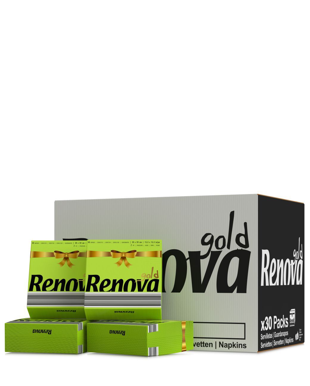 Servilletas Gold Verde x30