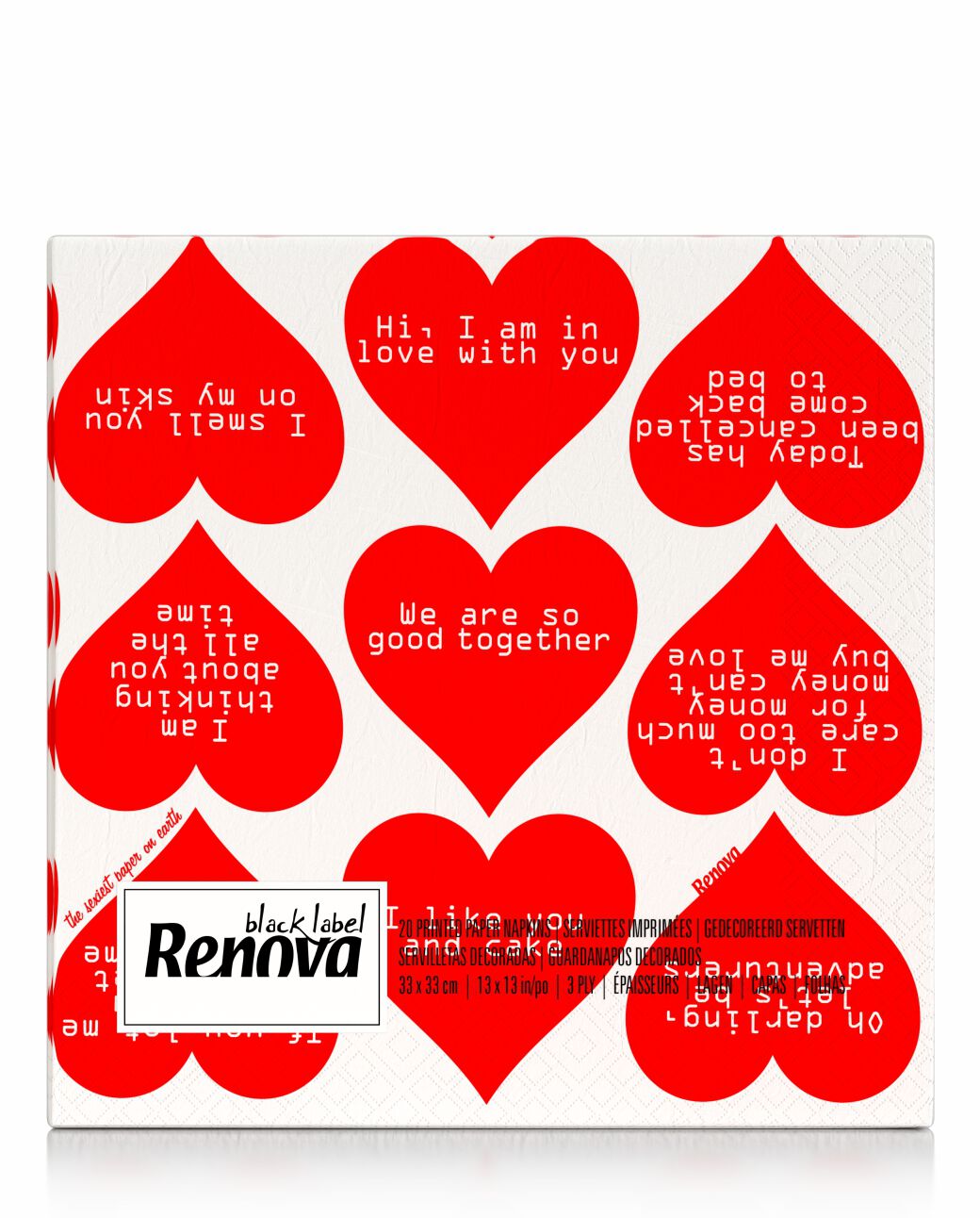 Guardanapos Cora&ccedil;&otilde;es Vermelhos