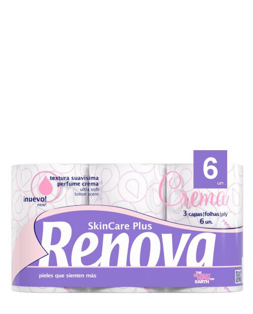 Papel Higi&eacute;nico Skin Care Plus Crema 6R