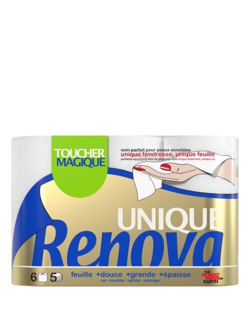 Toucher Magique Unique Toilet Paper | 5-Ply | 6-Rolls