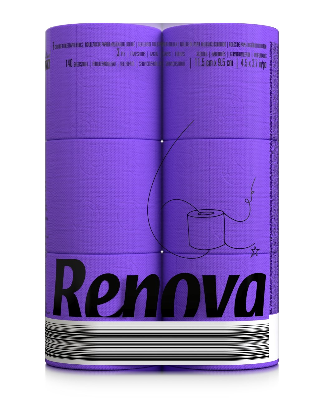 RENOVA Purple Toilet Paper Toilet Paper